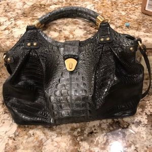 Black with a silver tint BRAHMIN